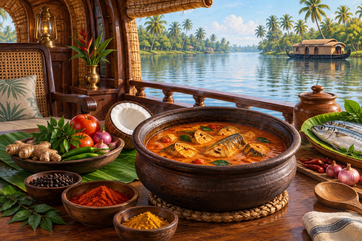 Kerala Cooking on the Backwaters